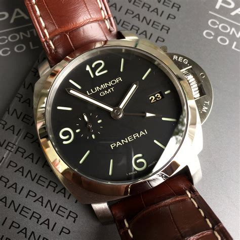 panerai luminor brown leather|panerai luminor watch.